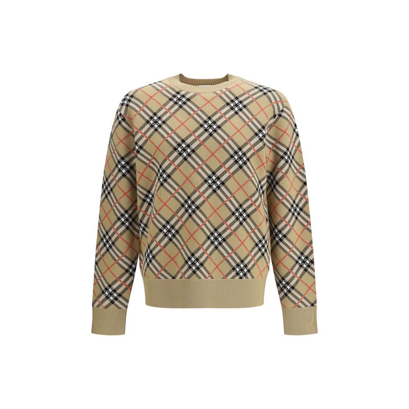 Sweat-shirt en coton beige Burberry