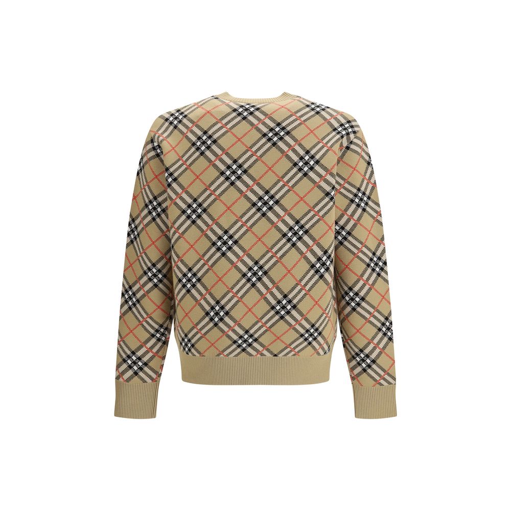 Sweat-shirt en coton beige Burberry