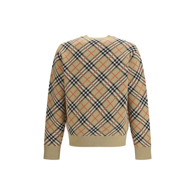 Sweat-shirt en coton beige Burberry