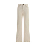 Burberry Beige Cotton Bootcut Jeans for Women