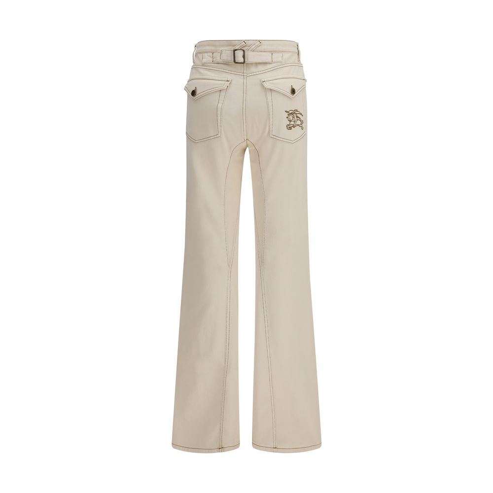 Burberry Beige Cotton Bootcut Jeans for Women