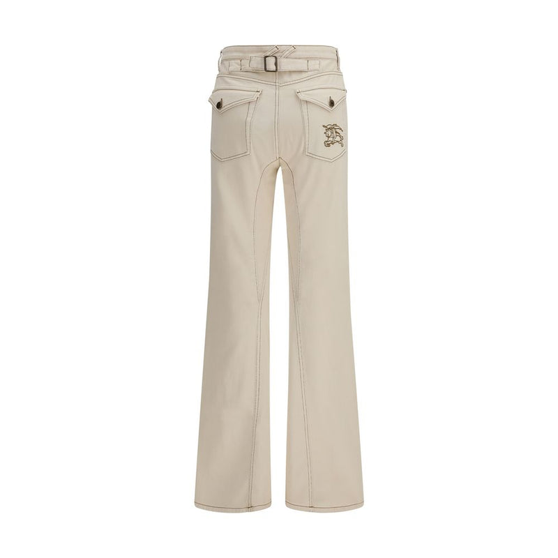 Burberry Beige Cotton Bootcut Jeans for Women