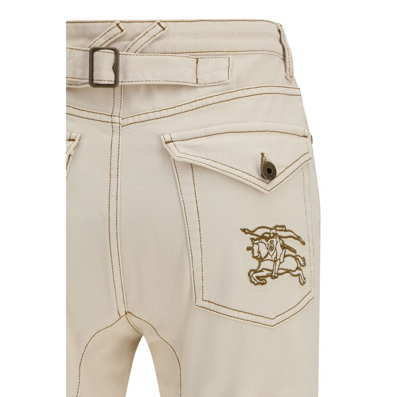 Burberry Beige Cotton Bootcut Jeans for Women