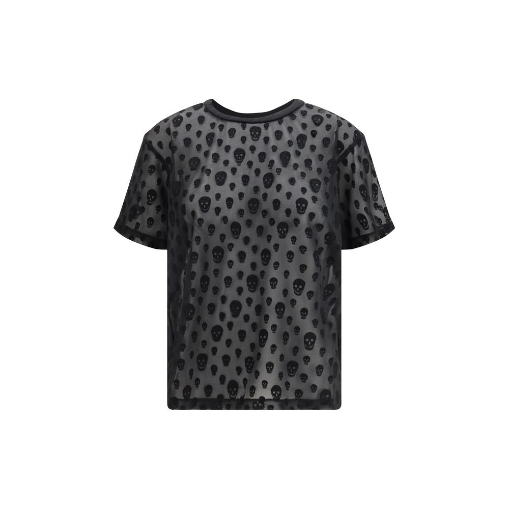 Alexander McQueen Black Polyamide Skull T-Shirt - IT42 | L