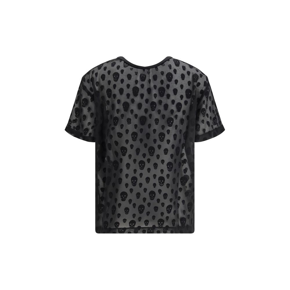 Alexander McQueen Black Polyamide Skull T-Shirt - IT42 | L