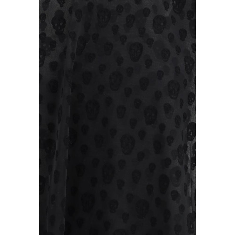 Alexander McQueen Black Polyamide Skull T-Shirt - Women's Fashion