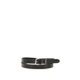 Ceinture droite en coton noir Saint Laurent