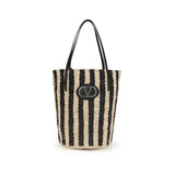 Valentino Garavani Black Raffia Bucket Bag - Élégance Estivale