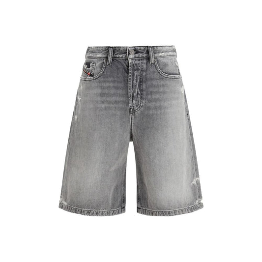 Diesel De-Sire-Short Gray Cotton Bermuda Shorts for Women