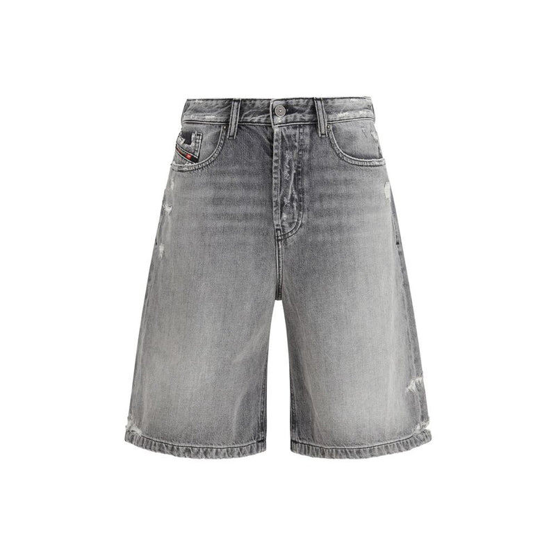 Diesel De-Sire-Short Bermuda Shorts en Coton Grises pour Femmes