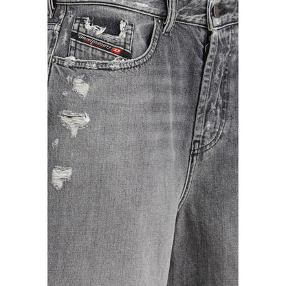 Diesel Gray Cotton Bermuda Shorts