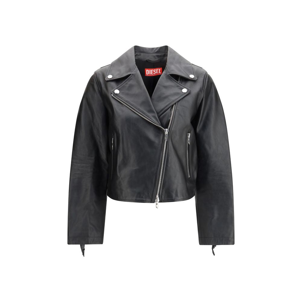 Diesel L-Unatic Black Leather Jacket for Women