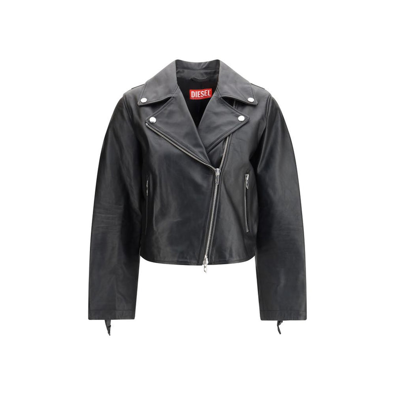 Diesel L-Unatic Black Leather Jacket for Women