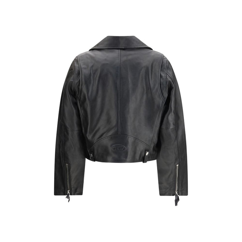 Diesel L-Unatic Black Leather Jacket for Women