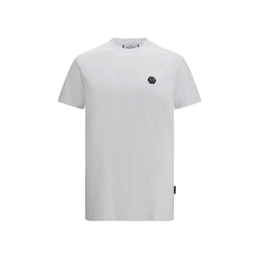 Philipp Plein Hexagon White Cotton T-Shirt for Men