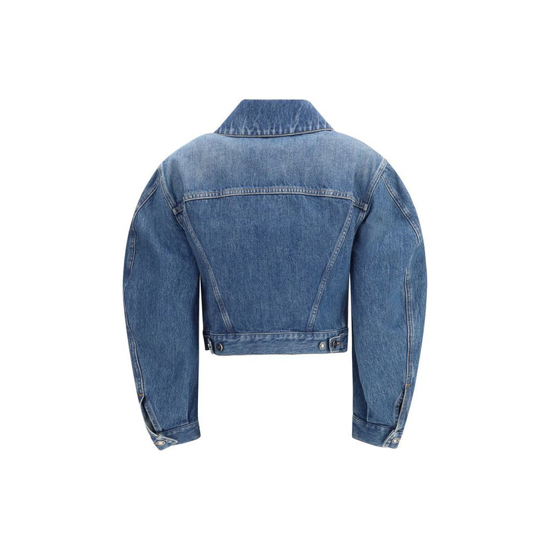 Givenchy Blue Cotton Denim Jacket - Stylish Cropped Design