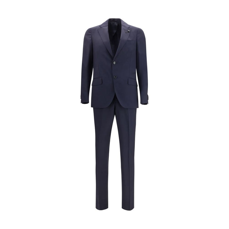 Ensemble deux pièces en laine polaire bleue Lardini