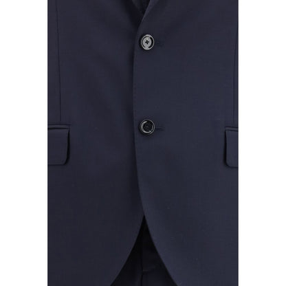 Ensemble deux pièces en laine polaire bleue Lardini