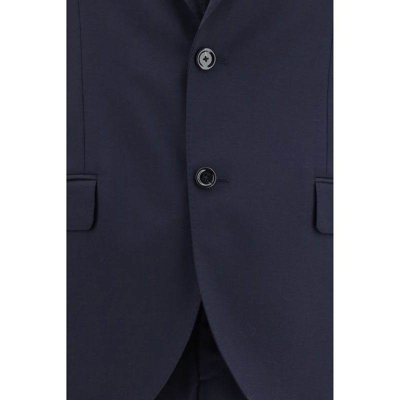 Ensemble deux pièces en laine polaire bleue Lardini