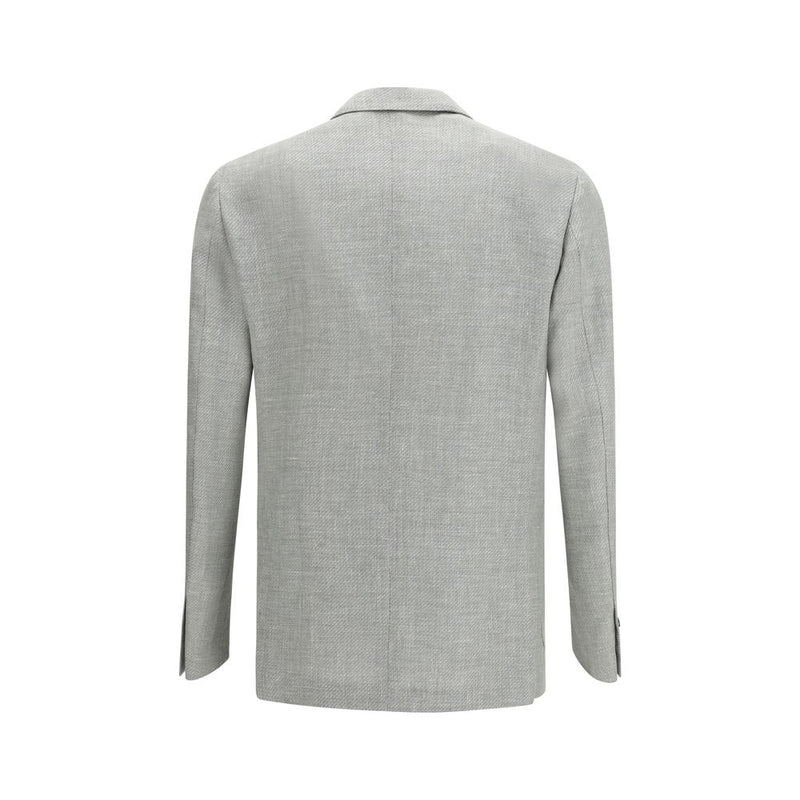 Lardini Bicolor Wool Blazer - Elegant Double-Breasted Design