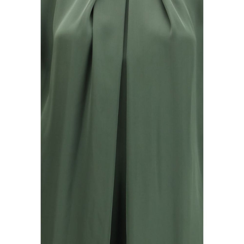 Petar Petrov Bicolor Silk Casual Dress - Jaguar Green