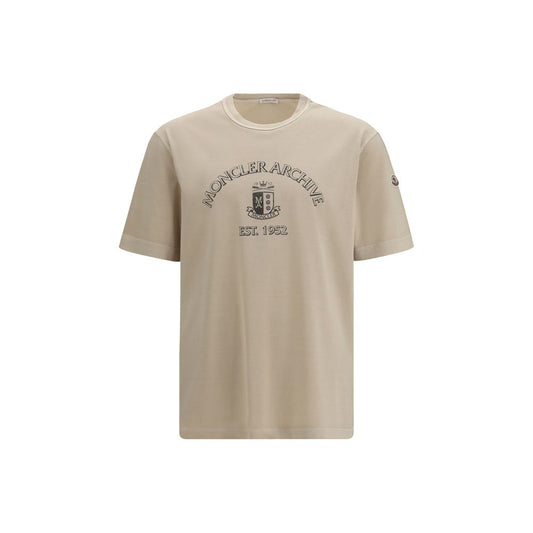 Moncler Beige Katoenen T-Shirt