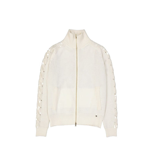 Herno White Cashmere Cardigan for Women