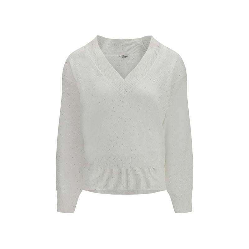Brunello Cucinelli White Linen Sweatshirt for Women
