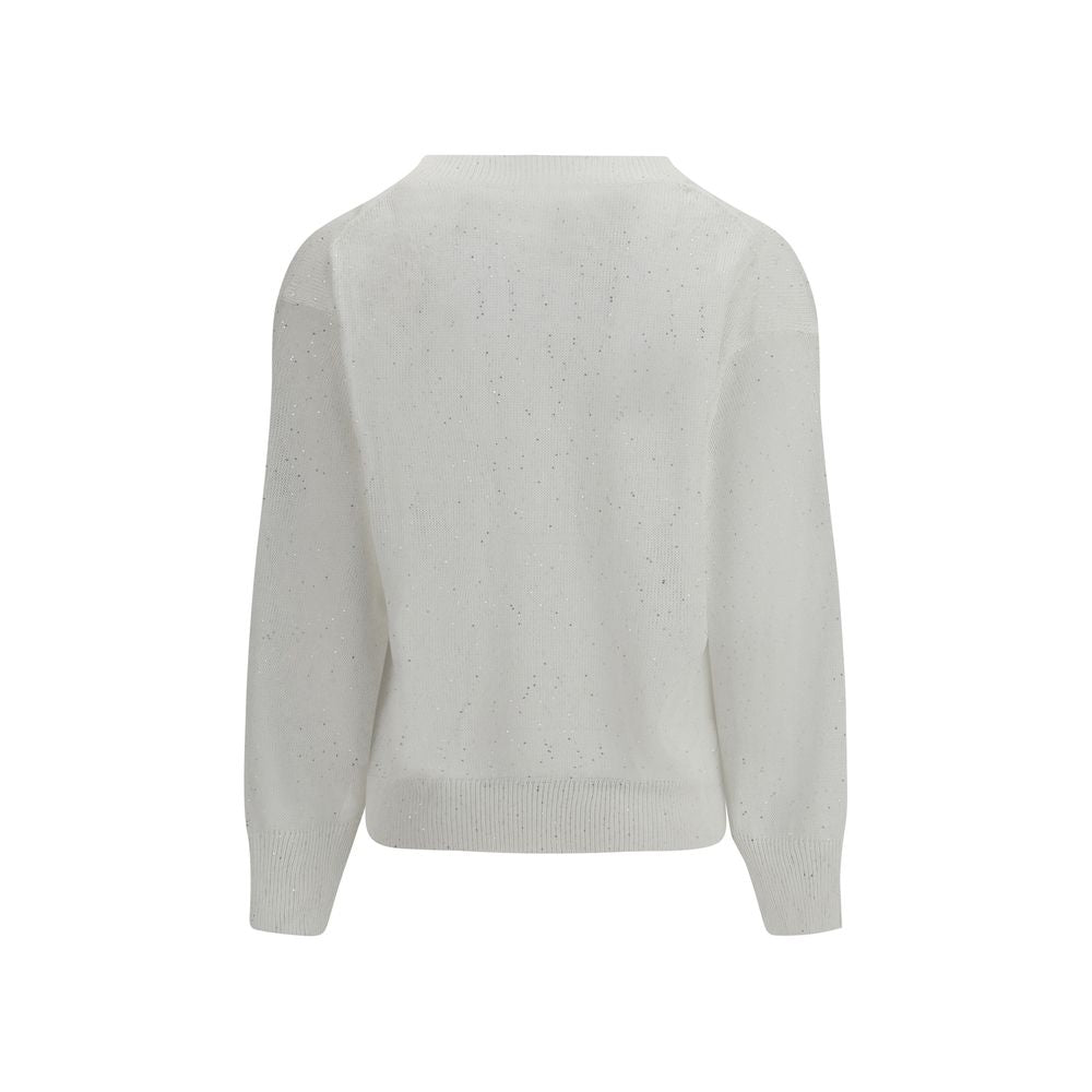 Brunello Cucinelli White Linen Sweatshirt for Women