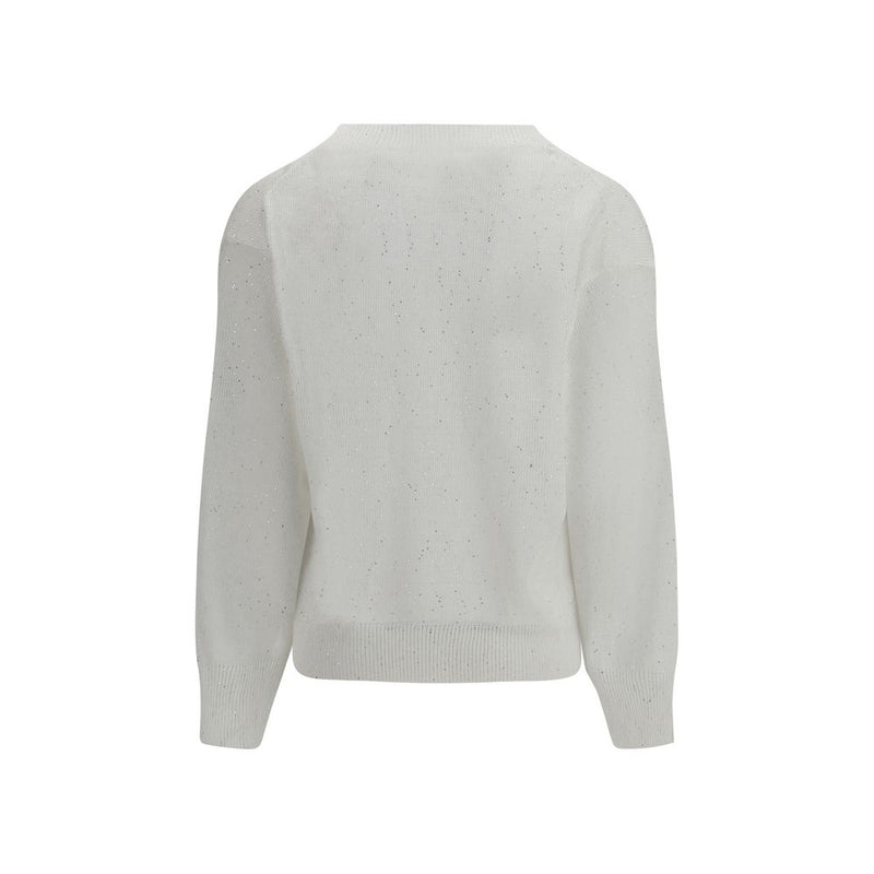 Brunello Cucinelli White Linen Sweatshirt for Women