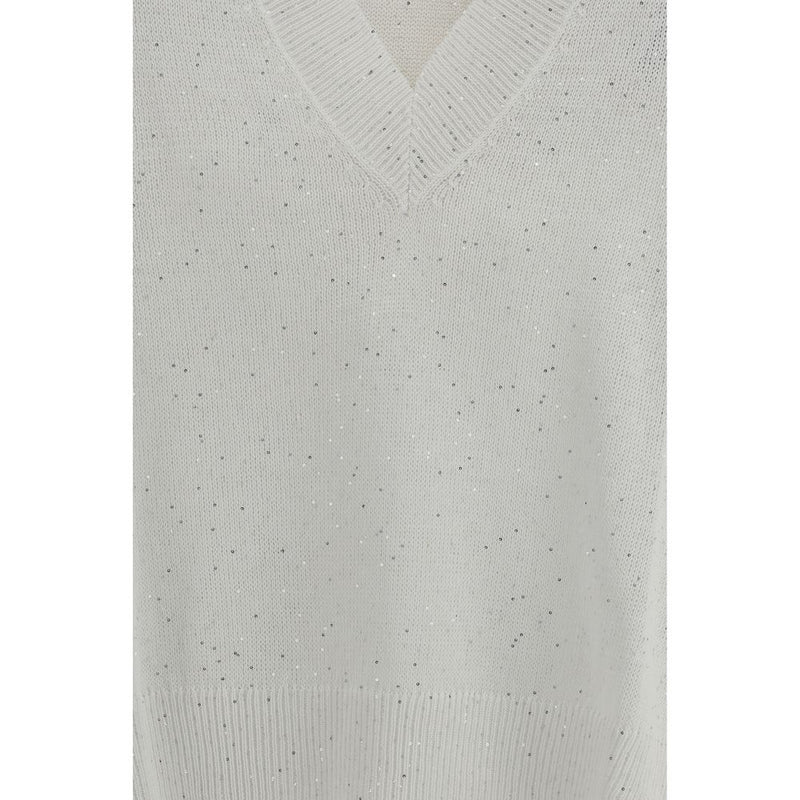 Brunello Cucinelli White Linen Sweatshirt for Women