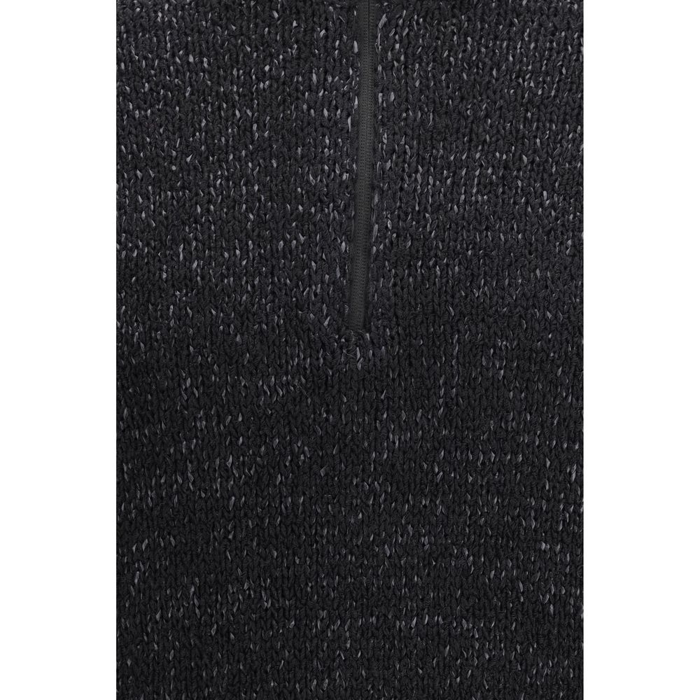 LAMINAR Black Cotton Sweatshirt - Elegant & Functional