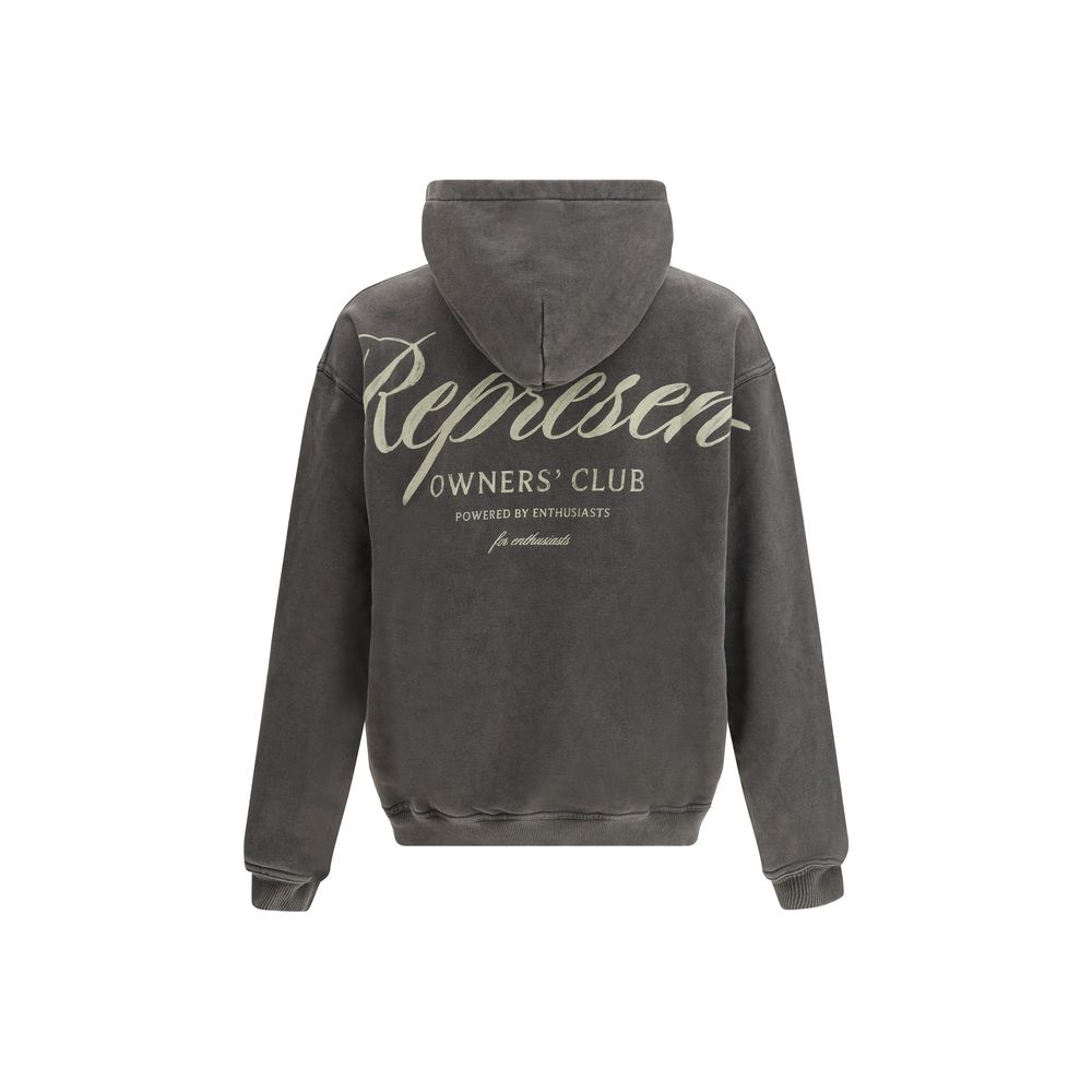 Represent Gray Cotton Sweatshirt with Iconic Monogram