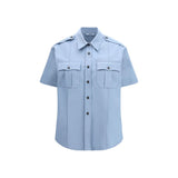 Prada Blue Cotton Shortsleeve Shirt for Women - Oversize Fit