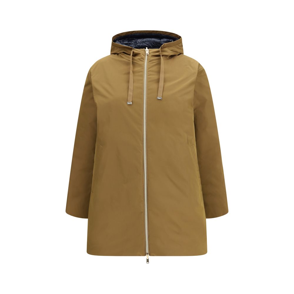 Herno Blue Polyamide Coat - Stylish and Functional Outerwear