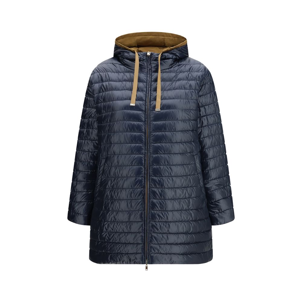 Herno Blue Polyamide Coat - Stylish and Functional Outerwear