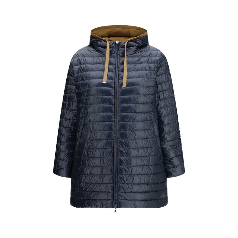 Herno Blue Polyamide Coat - Élégance Contemporaine