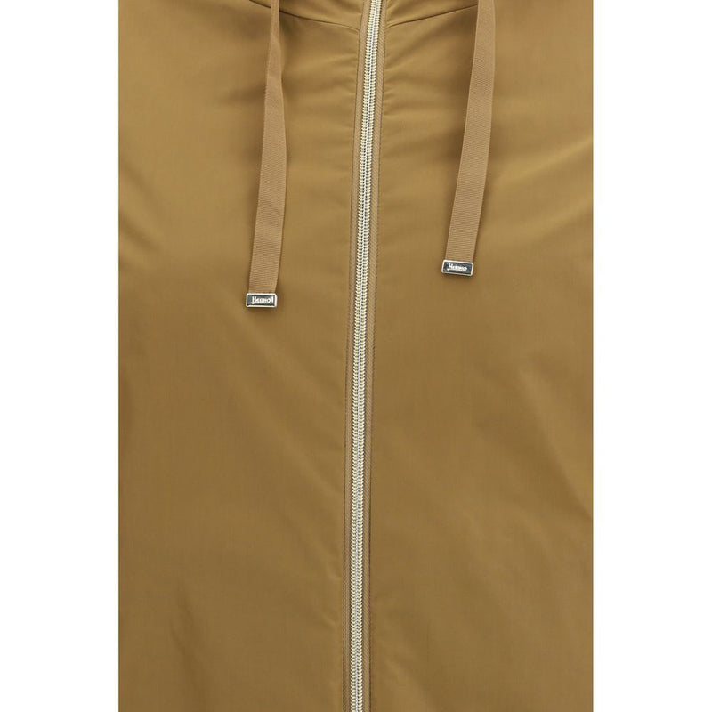 Herno Blue Polyamide Coat - Élégance Contemporaine