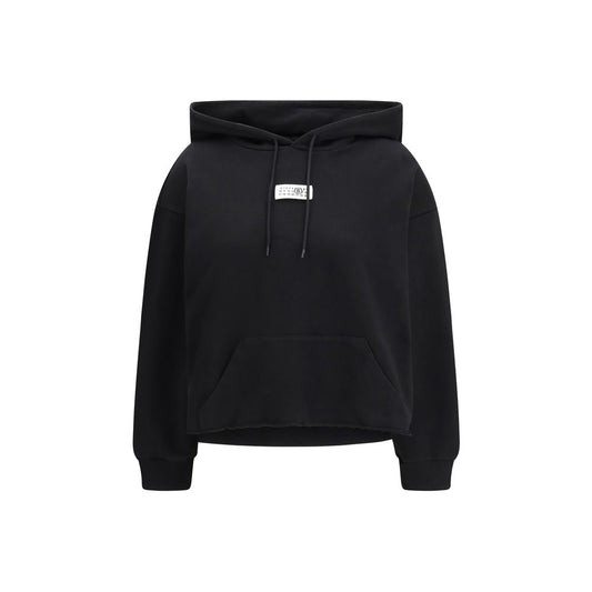 MM6 Black Cotton Sweatshirt - Minimalist Comfort