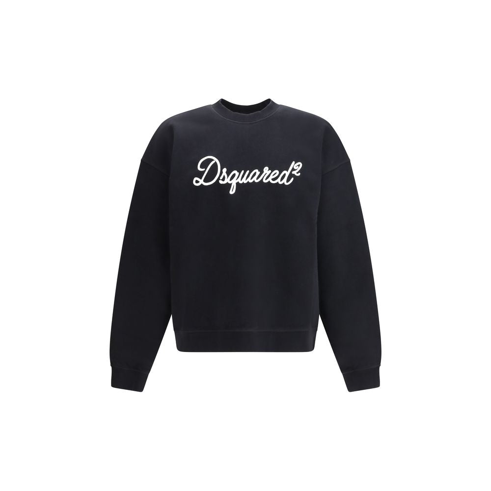 Dsquared² Black Cotton Sweatshirt with Logo