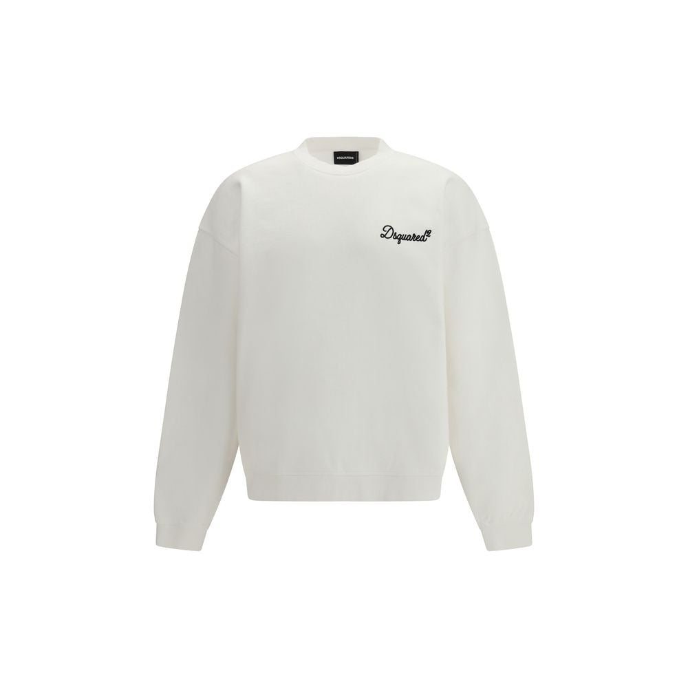 Dsquared² Sweatshirt en Coton Blanc - Style Urbain Contemporain