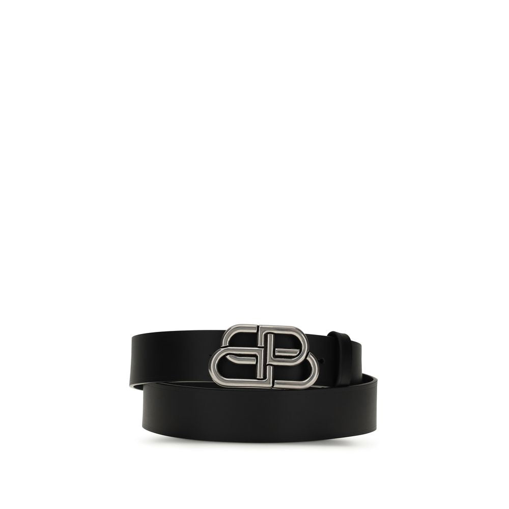 Ceinture Balenciaga Bos Taurus en cuir de veau noir