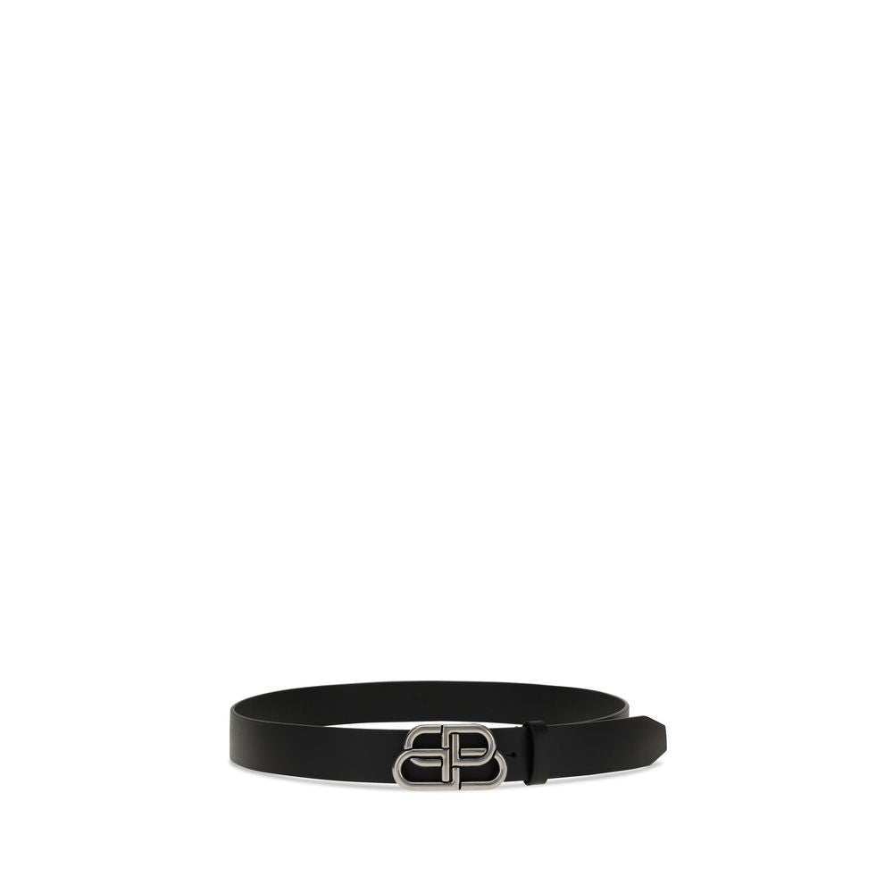 Ceinture Balenciaga Bos Taurus en cuir de veau noir