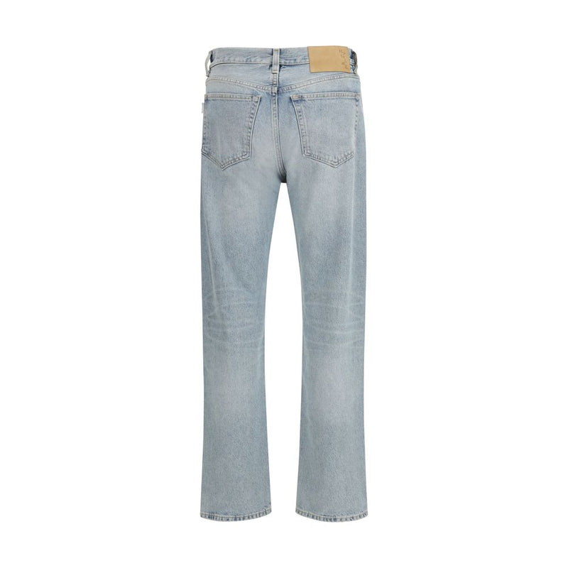 Haikure blauwe katoenen straight-leg jeans