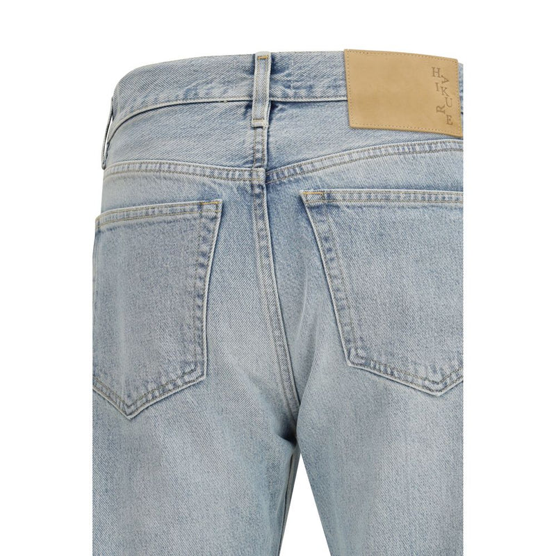 Haikure blauwe katoenen straight-leg jeans