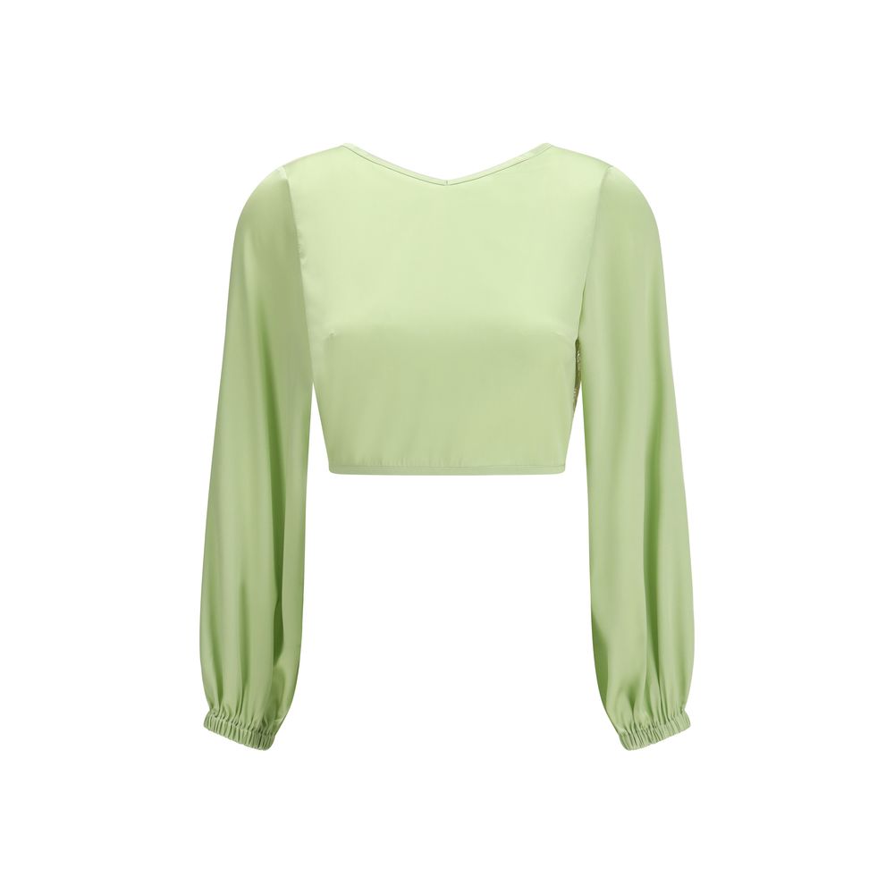 Kristina Ti Bicolor Silk Blouse for Women - Elegant and Versatile