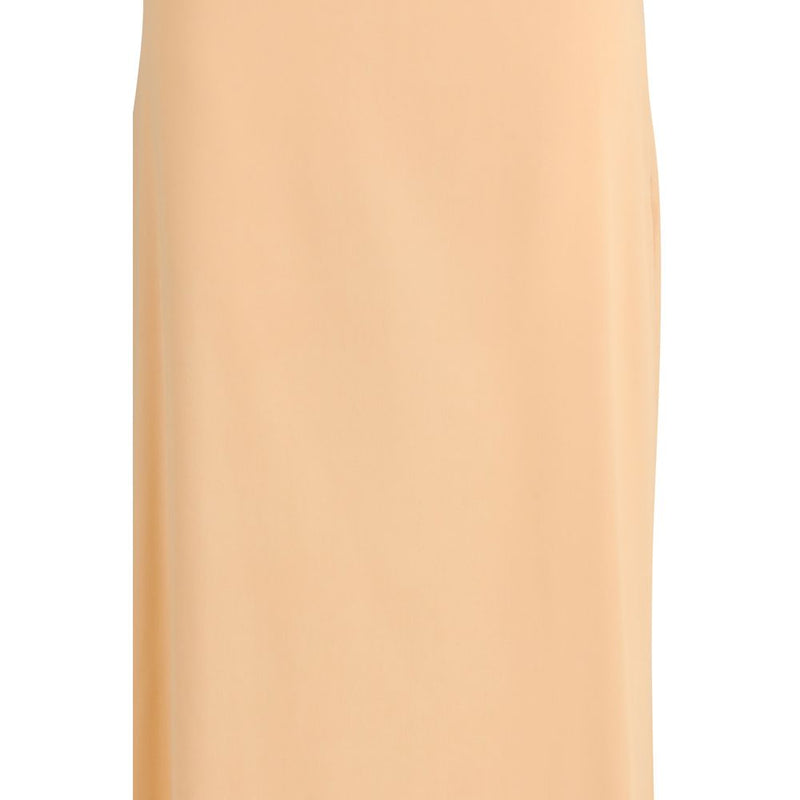 Kristina Ti Orange Silk Long Skirt - Élégance Intemporelle