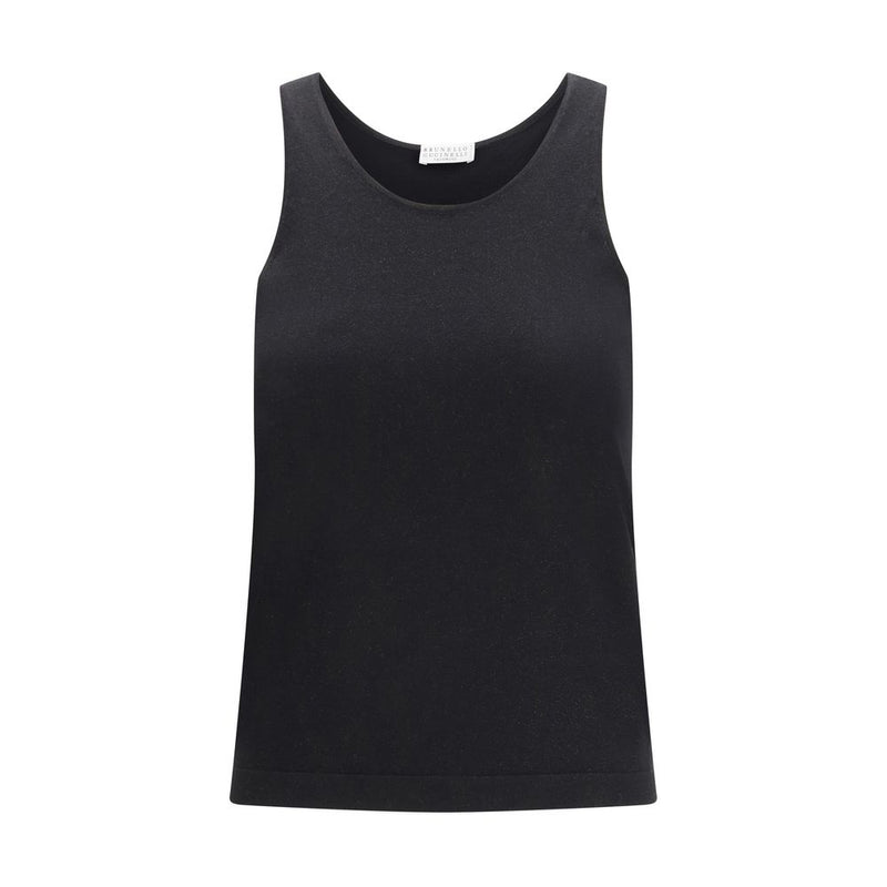 Brunello Cucinelli Black Cashmere Top - Elegant Sportswear
