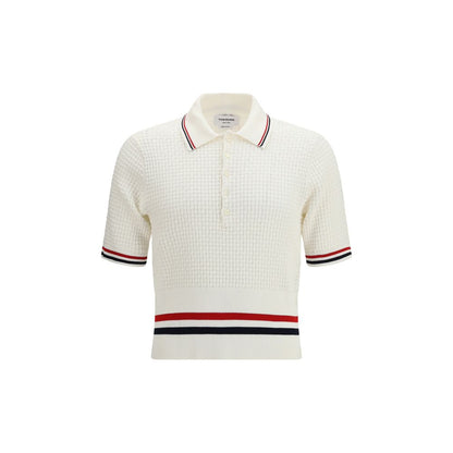 Thom Browne Wit Katoenen Poloshirt