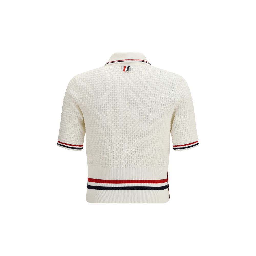 Thom Browne Wit Katoenen Poloshirt